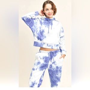 Wild Fable Tie Dye Jogger Set Blue Size L